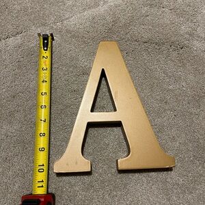 Gold Decorative Letter A Wall Art